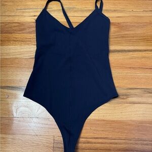 Navy Athleta Crossback Bodysuit